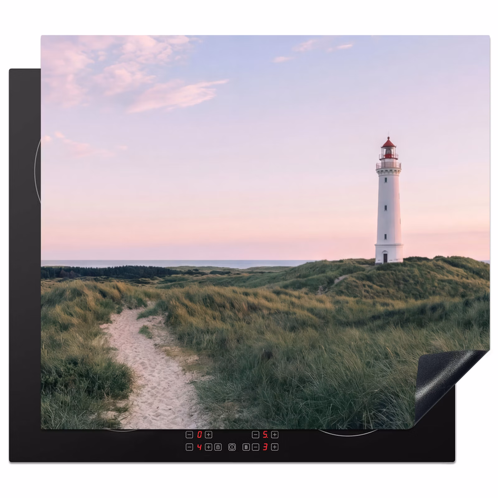 Protection plaque induction - Phare - Paysage de dunes - Mer — 1