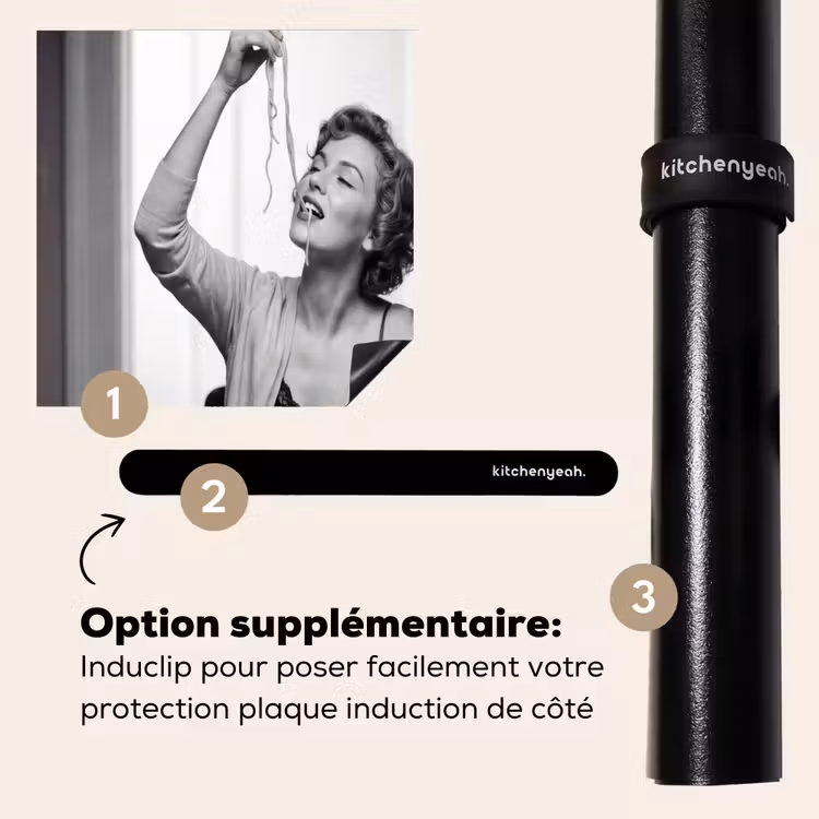 Protection plaque induction - Femme - Spaghetti - Noir - Blanc — 8