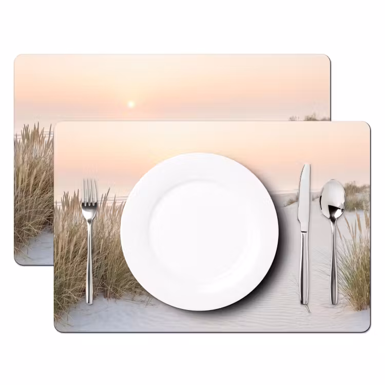 Set de table – 6 pièces - Horizon - Paysage de dunes - Sable — 2