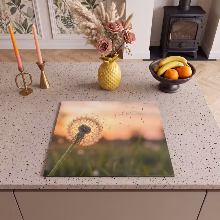 Protection plaque induction - Pissenlit - Coucher de soleil - Champ — 3