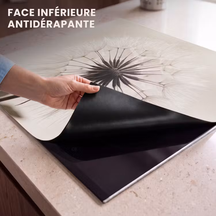 Protection plaque induction - Pissenlit - Minimaliste - Blanc — 7