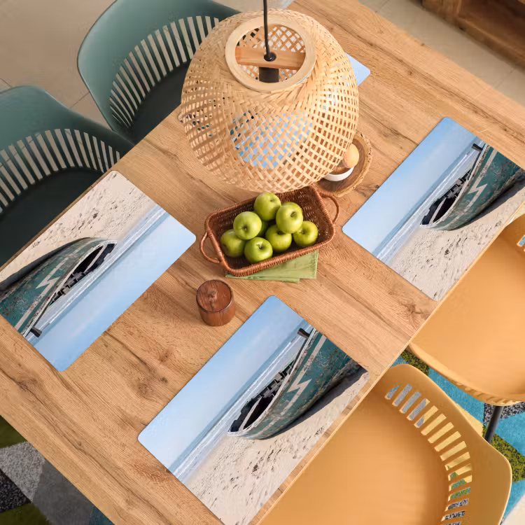 Set de table – 6 pièces - Bateau - Plage de sable - Mer — 3