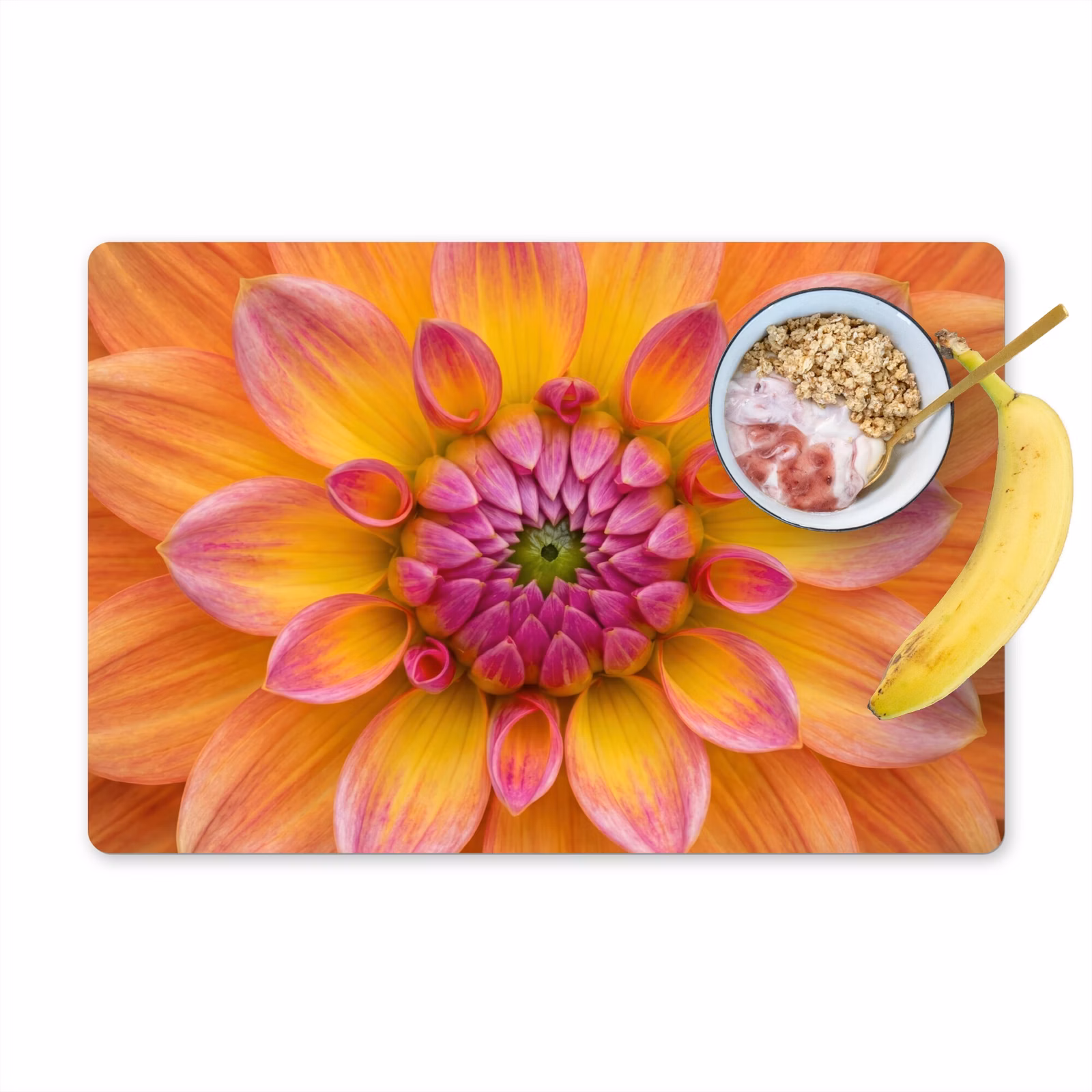 Set de table – 6 pièces - Dahlia - Fleur - Orange — 1