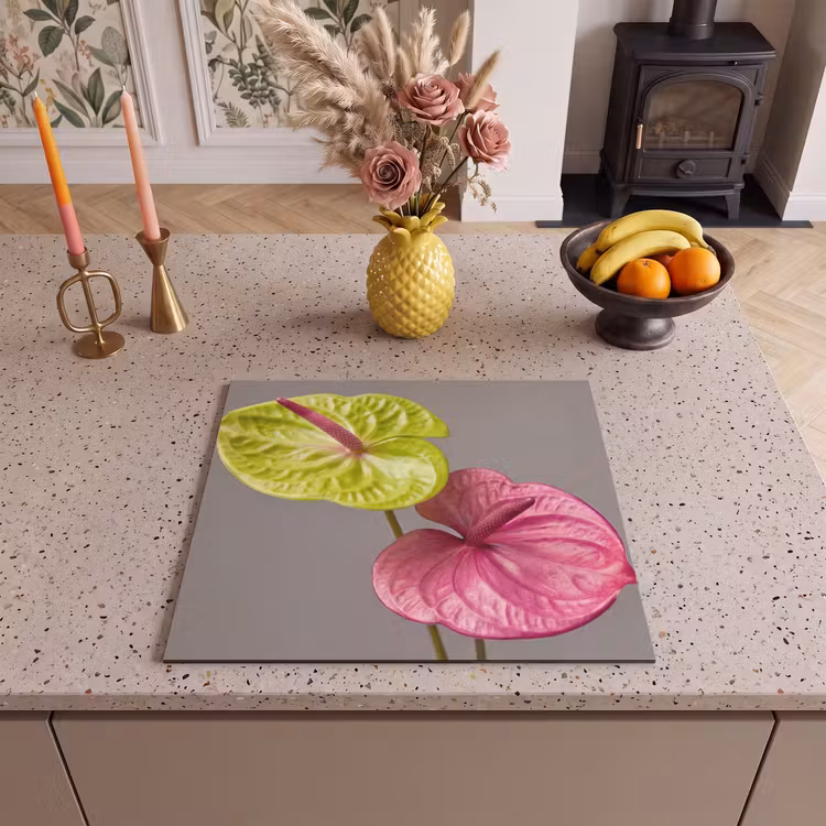 Protection plaque induction - Plantes - Anthurium - Vert - Rose — 3