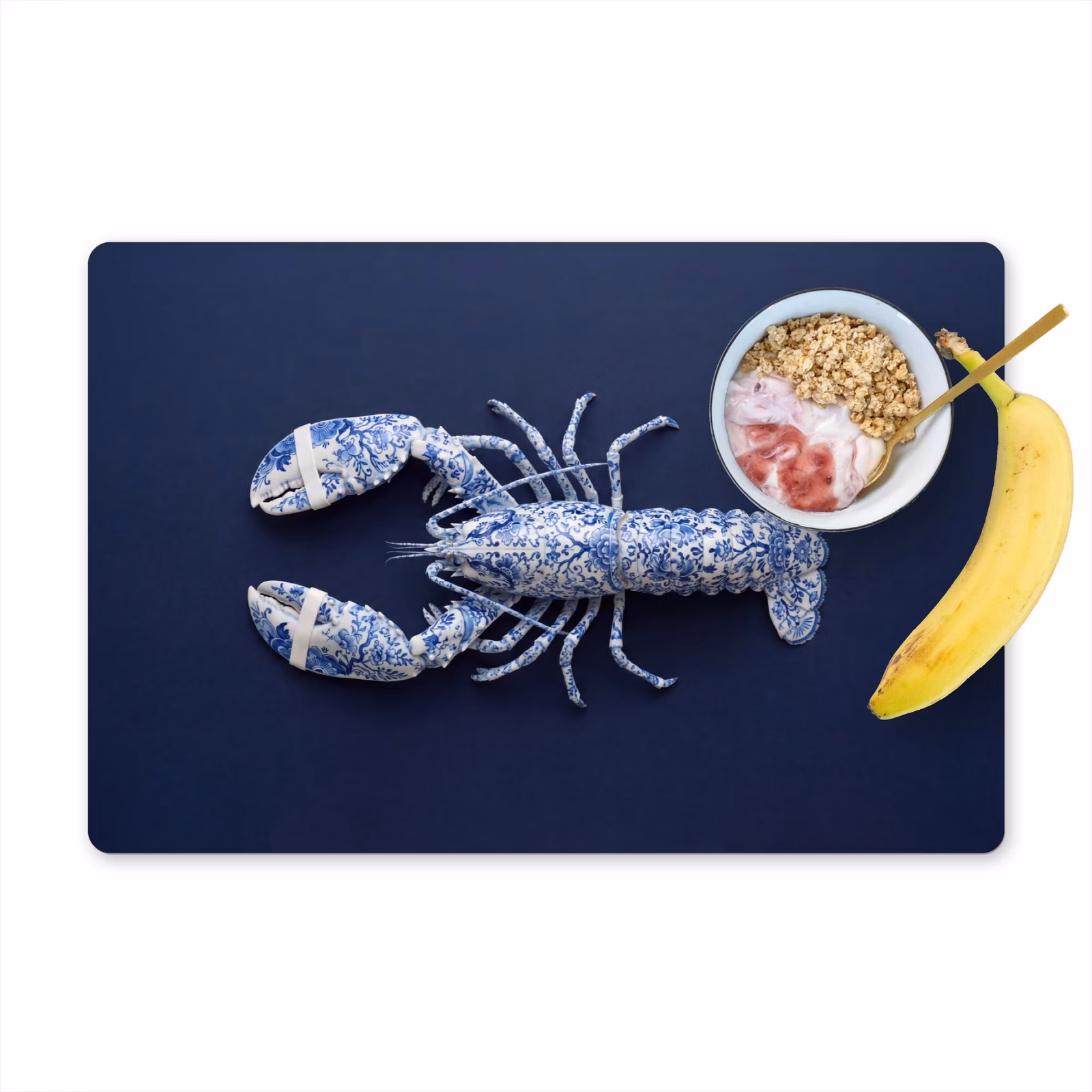 Set de table – 6 pièces - Homard - Porcelaine - Bleu de Delft — 1