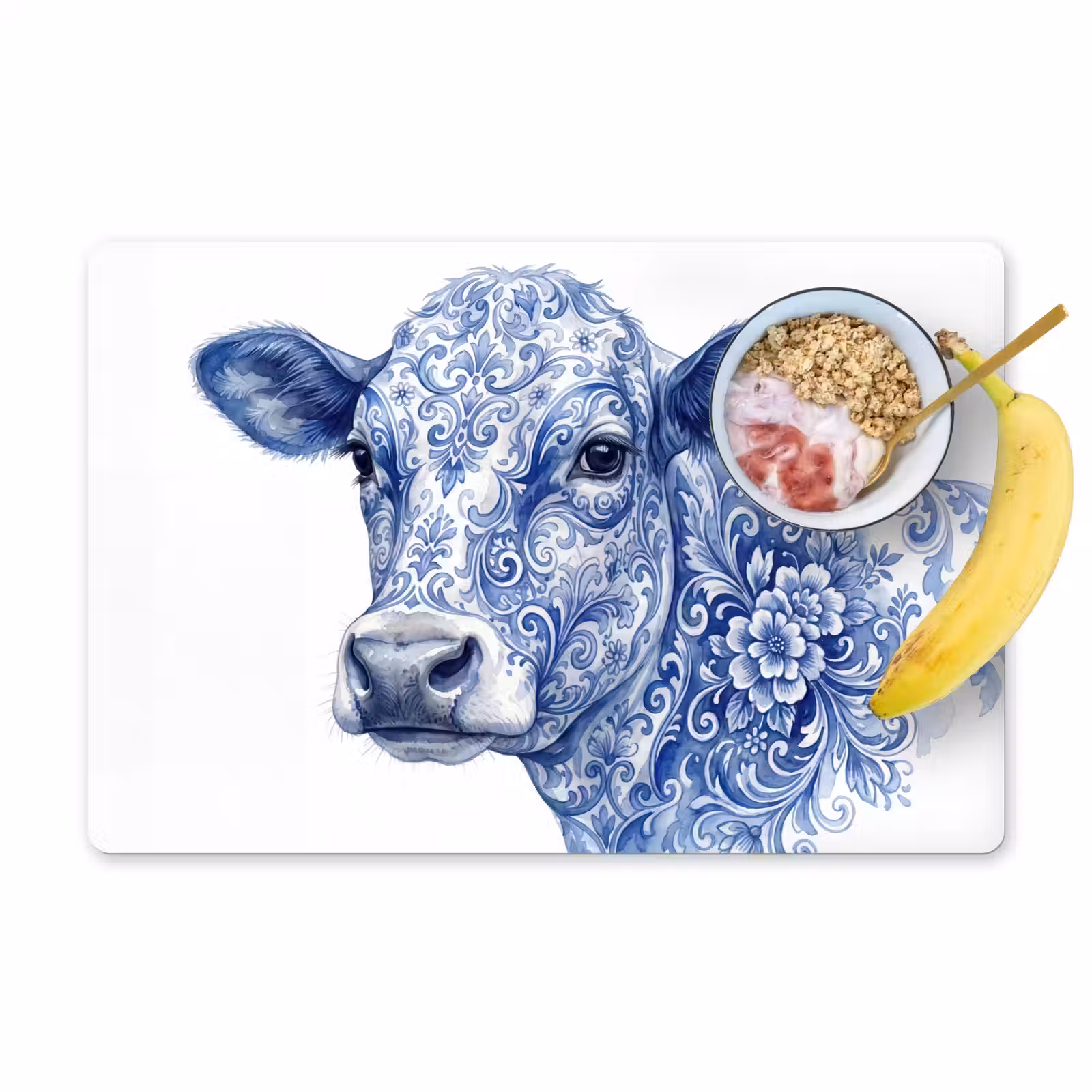 Set de table – 6 pièces - Illustration - Vache - Bleu — 1