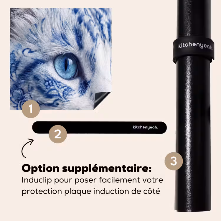 Protection plaque induction - Chat - Motif - Bleu — 8