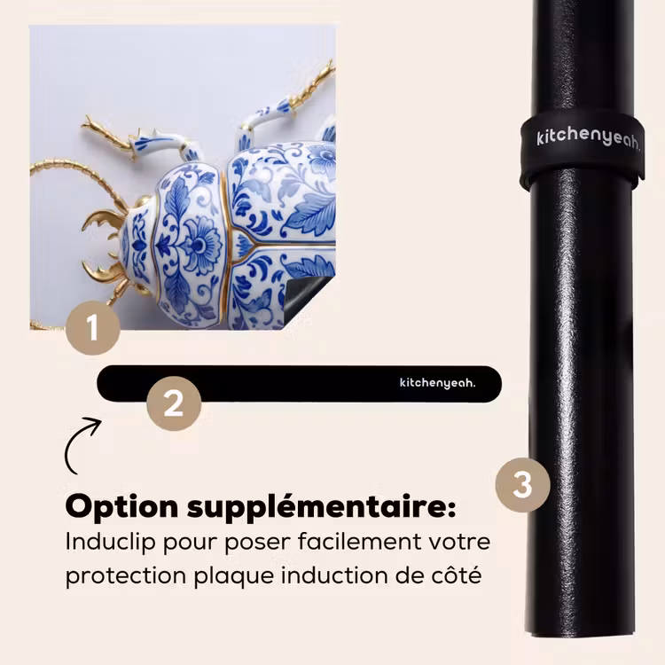 Protection plaque induction - Coccinelle - Delfts - Bleu - Or — 8