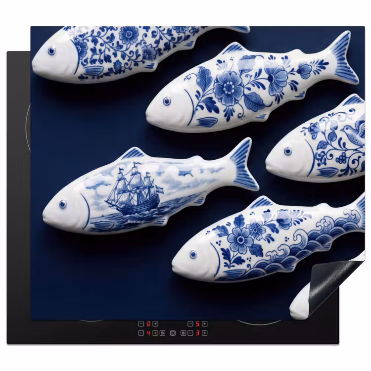 Protection plaque induction - Poisson - Delftware - Céramique — 1