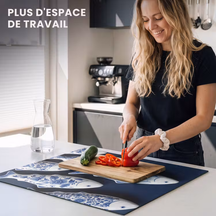 Protection plaque induction - Poisson - Delftware - Céramique — 5