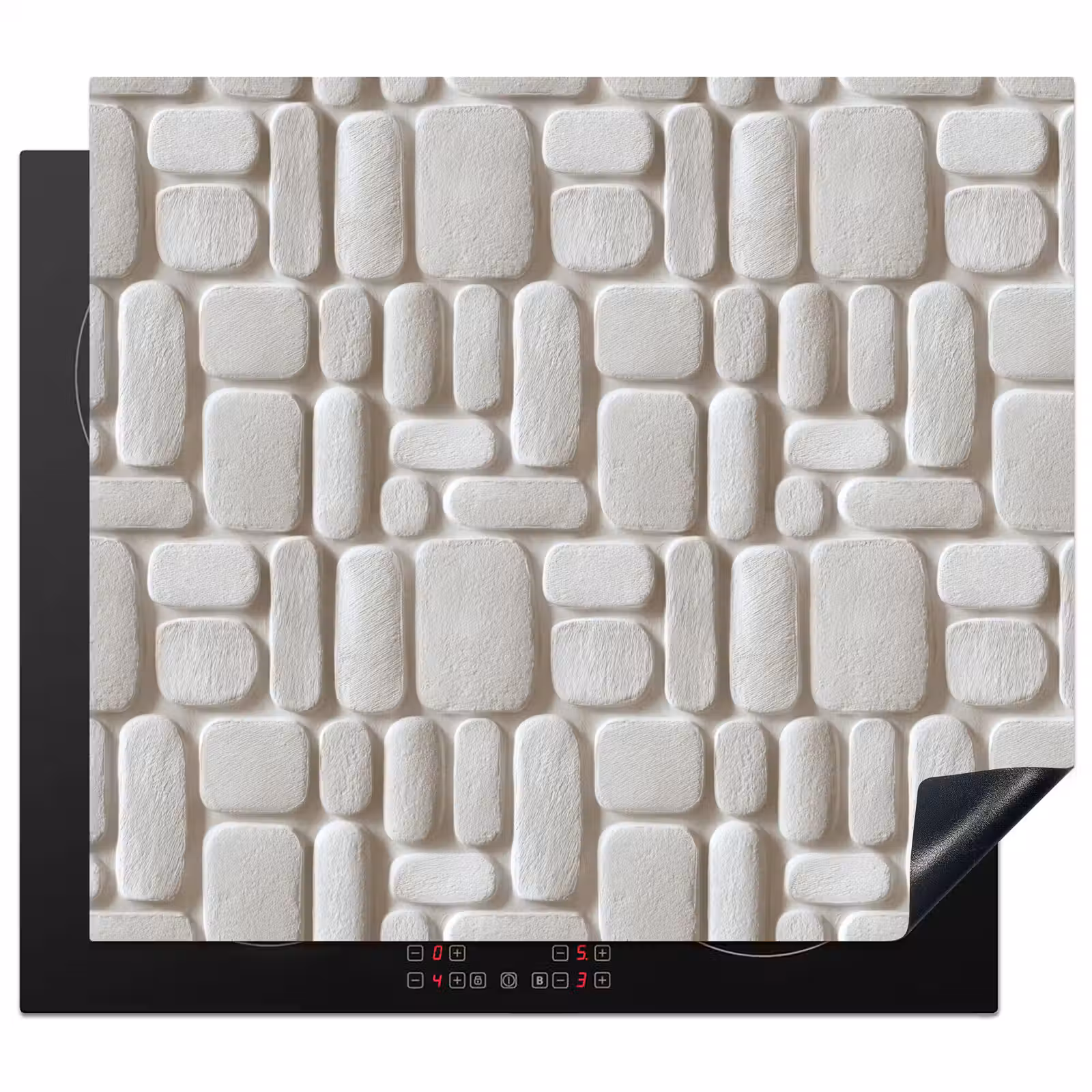 Protection plaque induction - Relief - Texture - Blanc — 1