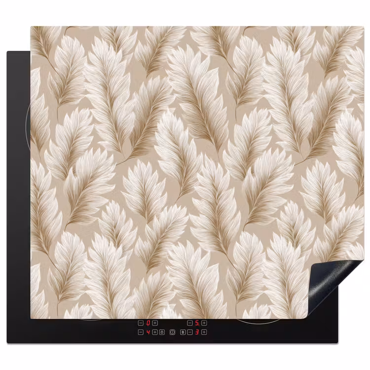 Protection plaque induction - Botanique - Motif - Beige — 1