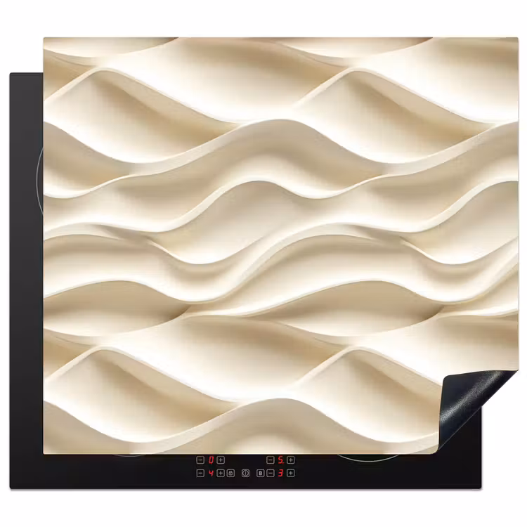 Protection plaque induction - Lignes - Ondulées - Crème — 1