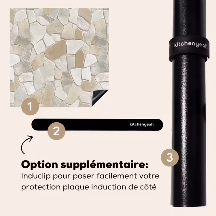 Protection plaque induction - Mosaïque - Pierres - Beige — 8