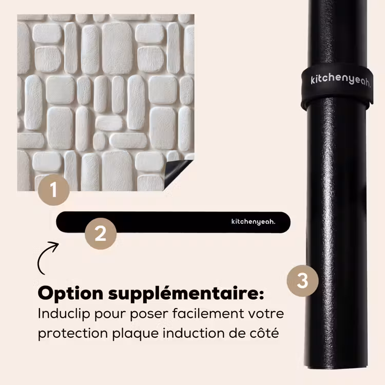 Protection plaque induction - Relief - Texture - Blanc — 8