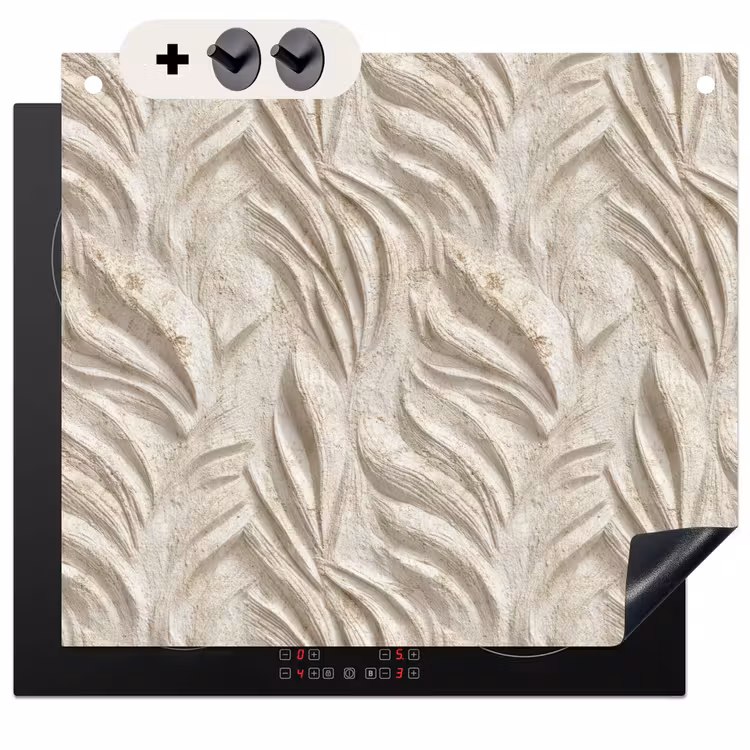 Protection à induction avec crochets - Texture - Relief - Beige — 3