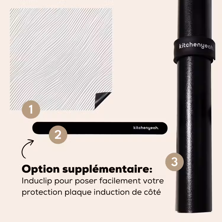 Protection plaque induction - Vagues - Côtes - Blanc — 8