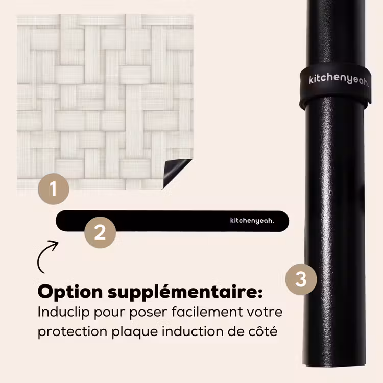 Protection plaque induction - Vannerie - Rayures - Beige — 8