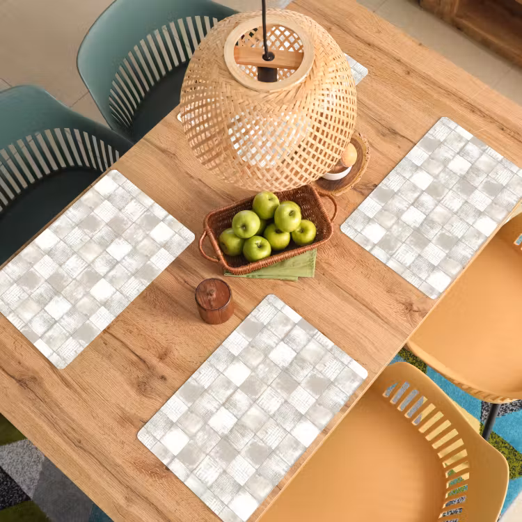Set de table – 6 pièces - Carrelage - Motif - Intemporel — 3