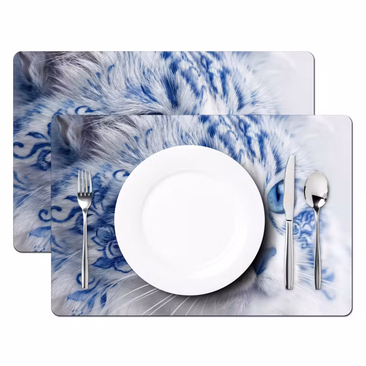 Set de table – 6 pièces - Chat - Motif - Bleu — 2