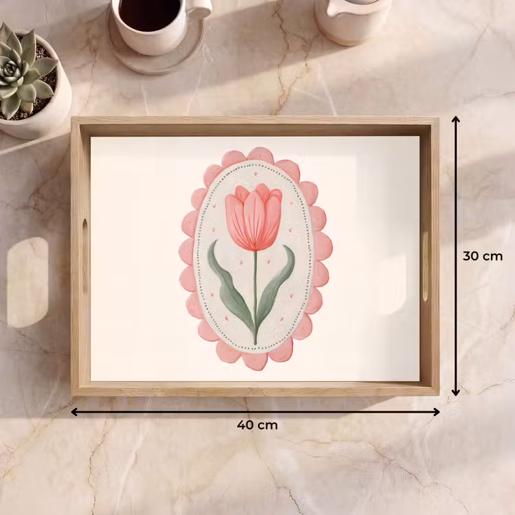 Plateau - Tulipe - Cadre - Ovale - Illustration — 7