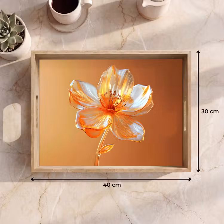 Plateau - Verres - Fleur - Orange — 7