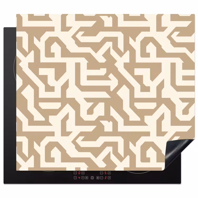Protection plaque induction - Moderne - Abstrait - Beige — 1