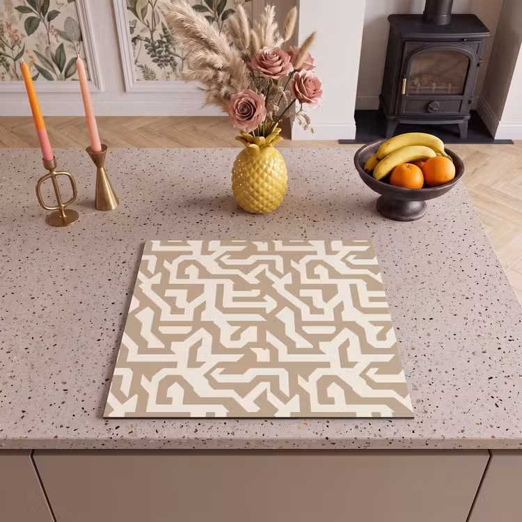 Protection plaque induction - Moderne - Abstrait - Beige — 3