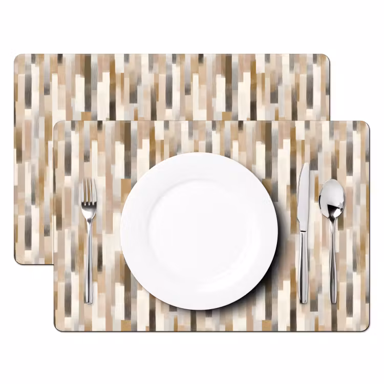 Set de table – 6 pièces - Abstrait - Motif - Coups de pinceau — 2