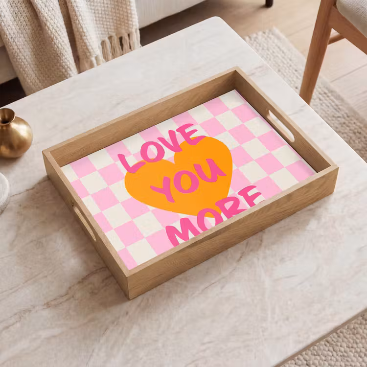 Plateau - Valentin - Amour - Rose - Orange — 2