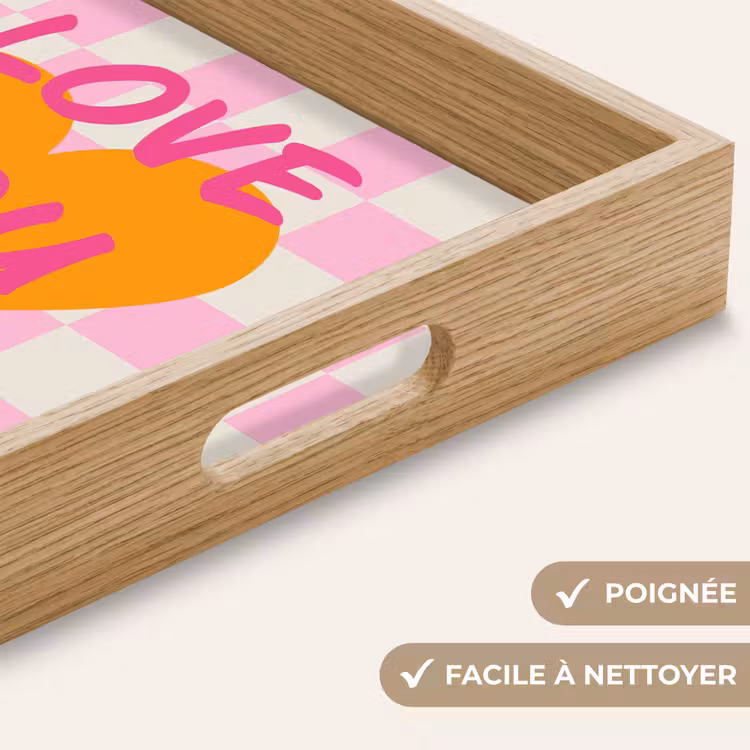 Plateau - Valentin - Amour - Rose - Orange — 8