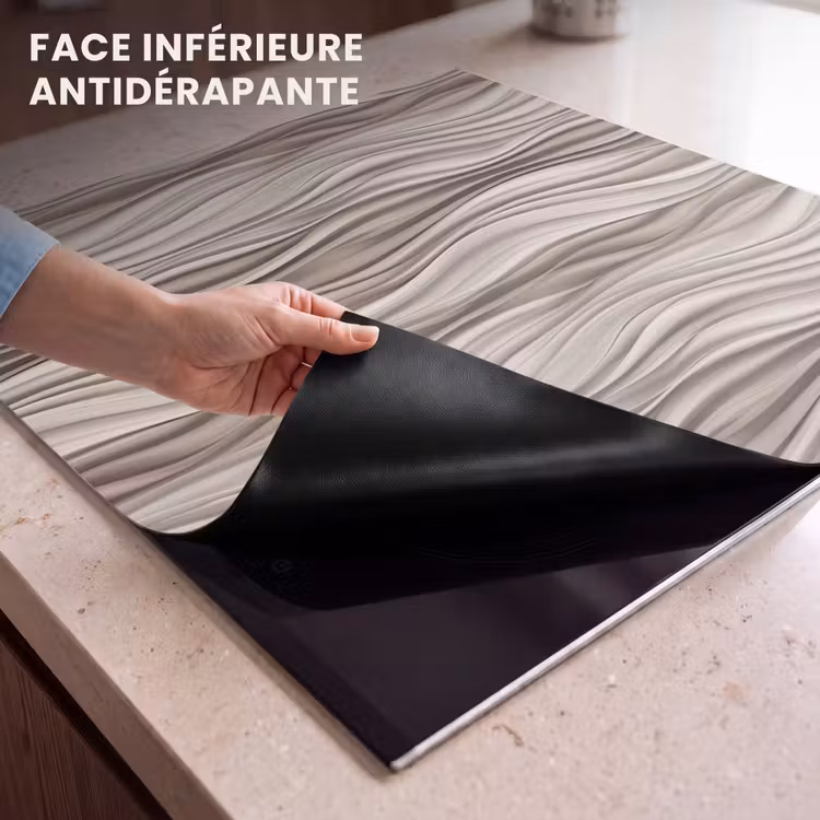 Protection plaque induction - Ondes - 3D - Crème — 7