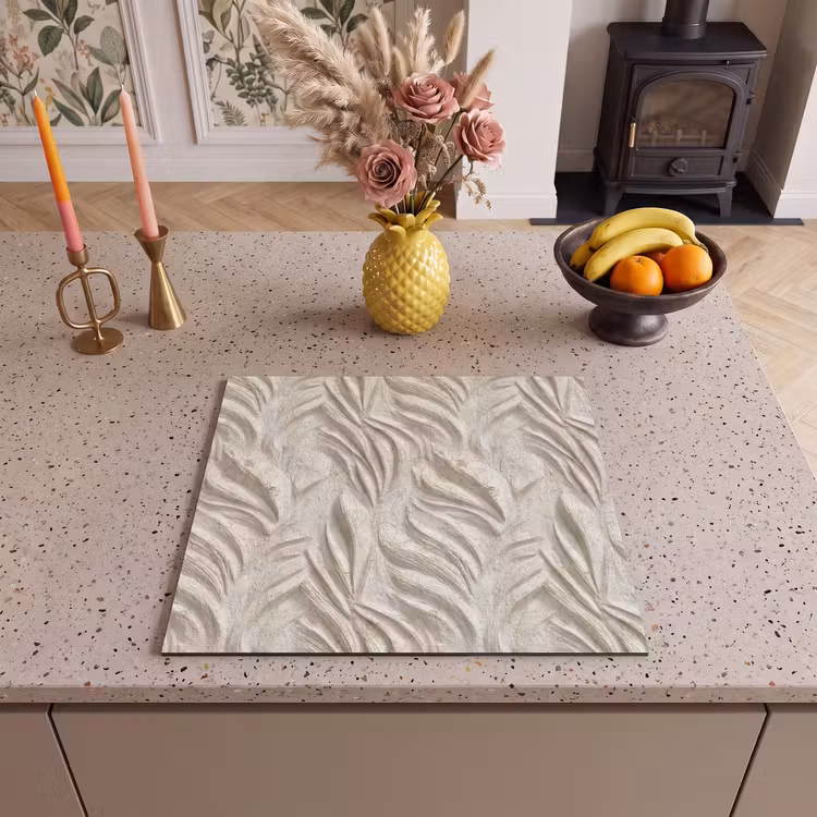 Protection plaque induction - Texture - Relief - Beige — 3