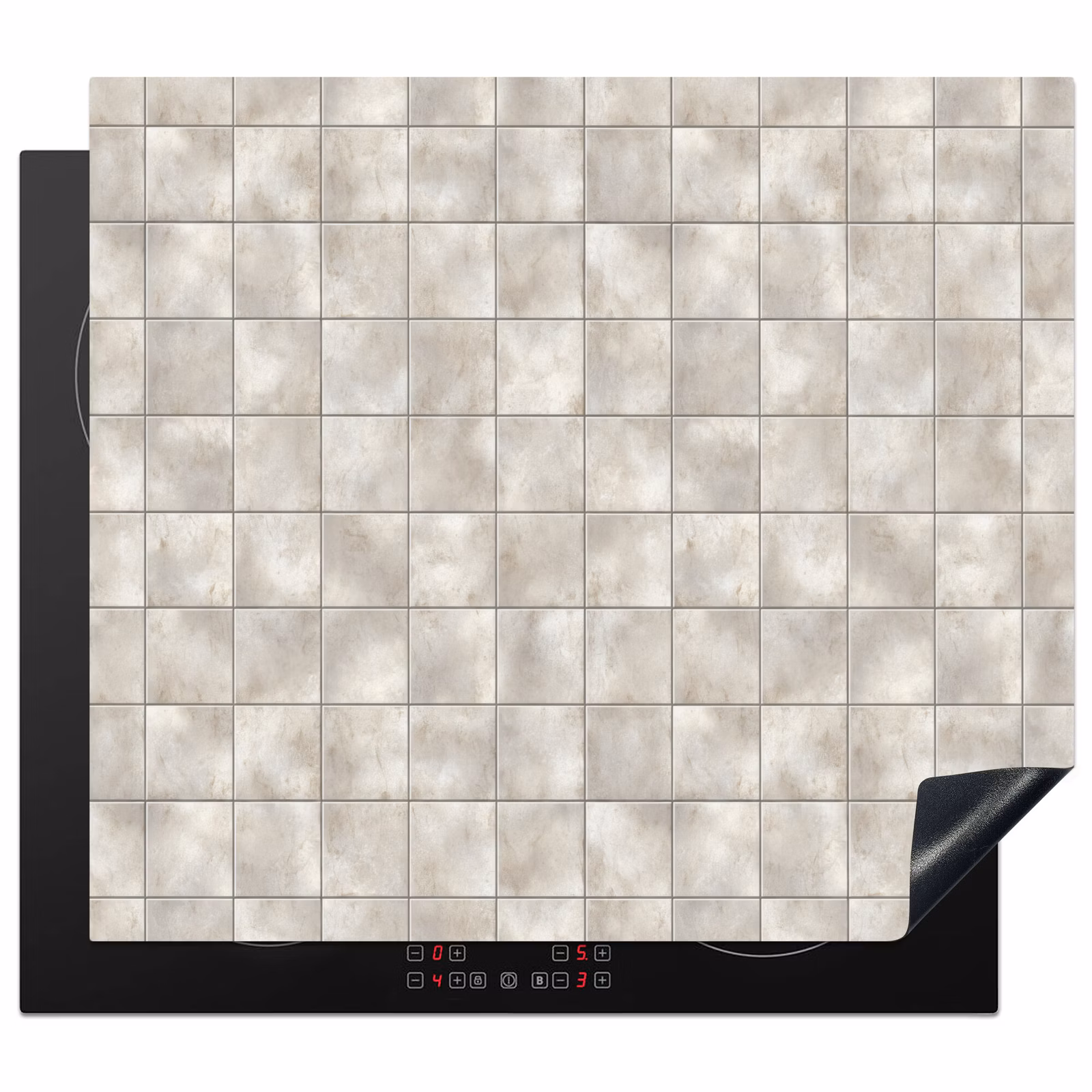 Protection plaque induction - Carreaux - Naturels - Gris — 1