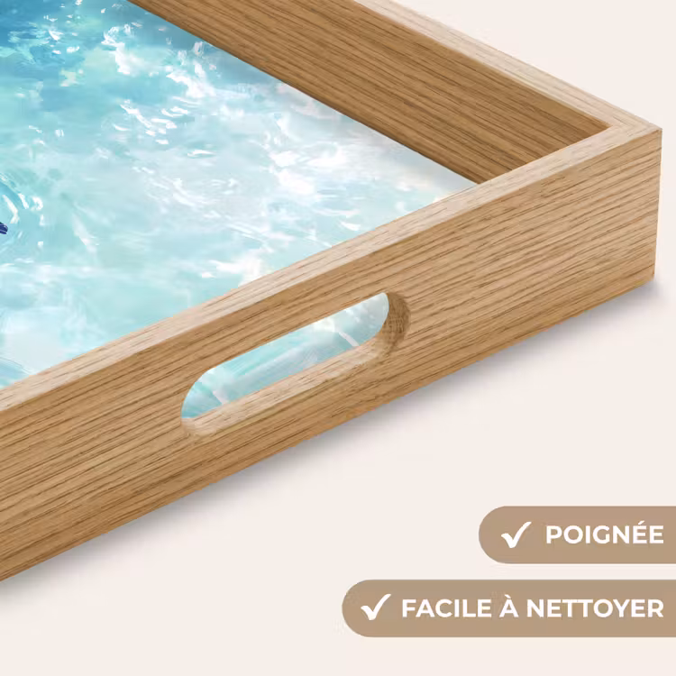 Plateau - Tortue - Mer - Bleu - Pailleté — 8