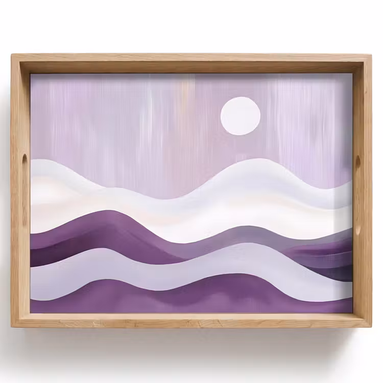 Plateau - Vagues - Collines - Abstrait - Violet — 1