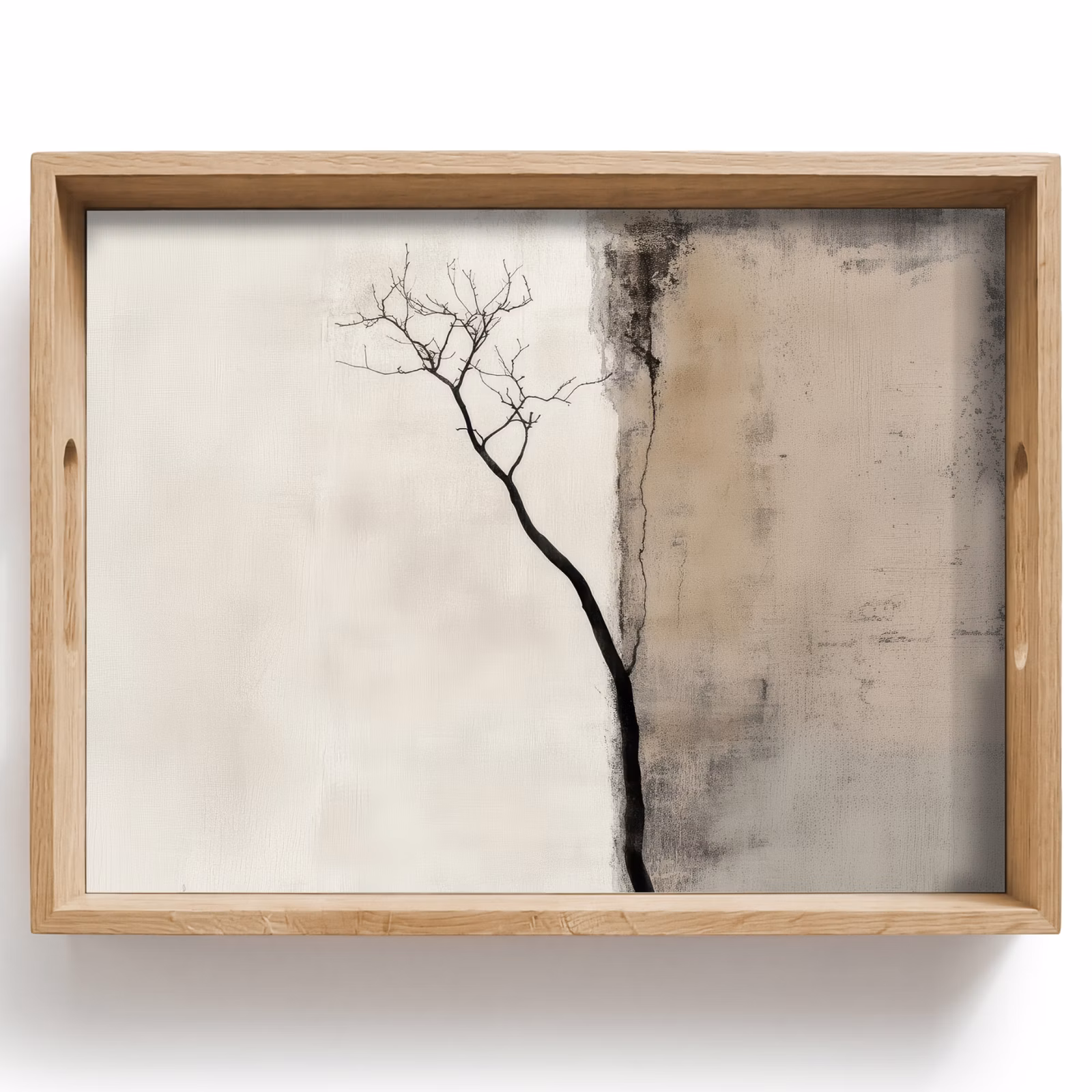Plateau - Wabi sabi - Plante - Beige — 1