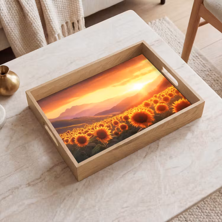 Plateau - Tournesols - Coucher de soleil - Paysage — 2