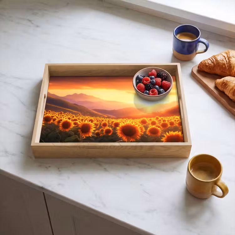 Plateau - Tournesols - Coucher de soleil - Paysage — 3