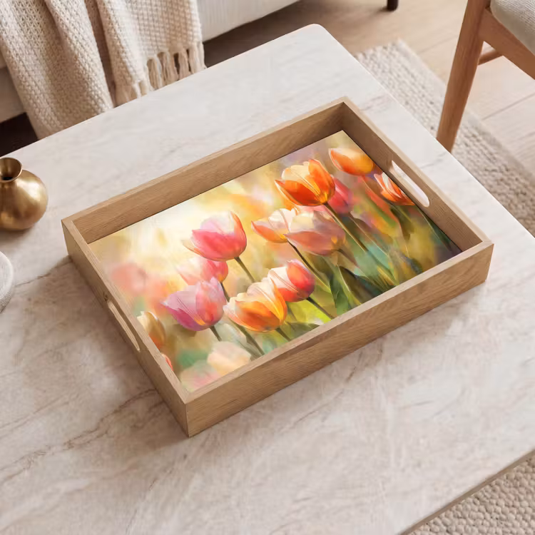 Plateau - Tulipes - Fairytale - Coloré — 2
