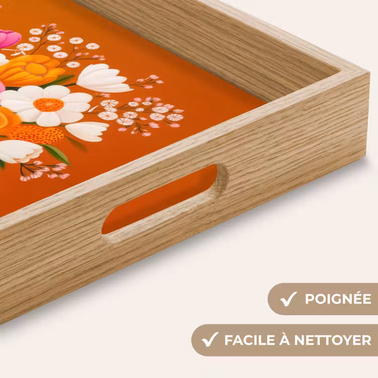 Plateau - Vase - Fleurs - Orange — 8