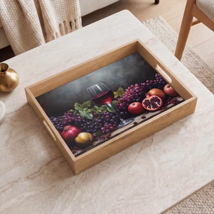 Plateau - Vin - Fruits - Nature morte — 2