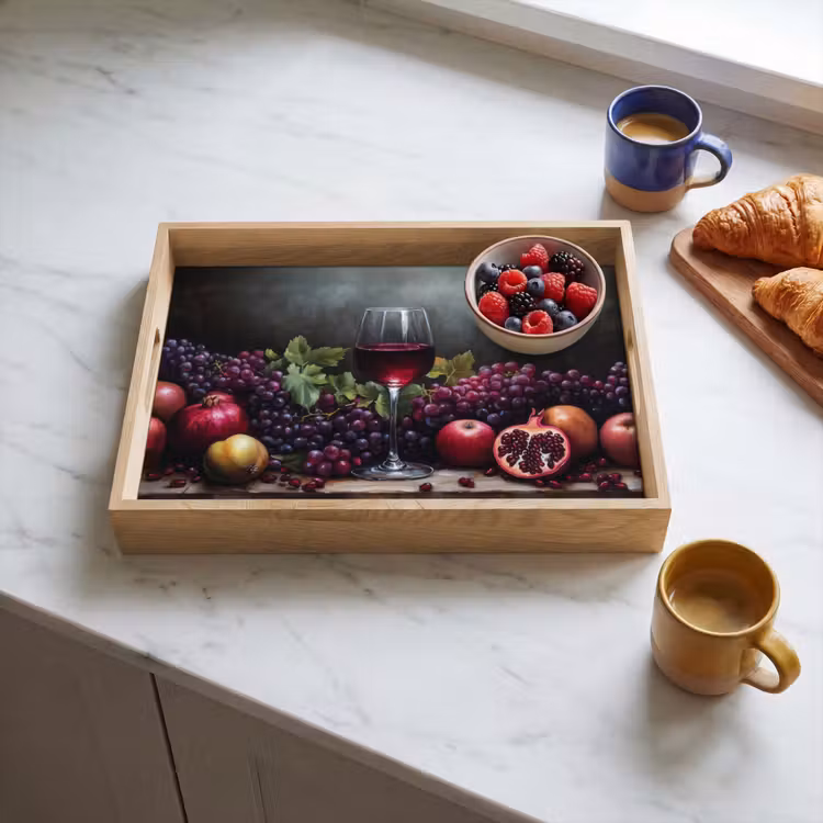 Plateau - Vin - Fruits - Nature morte — 3
