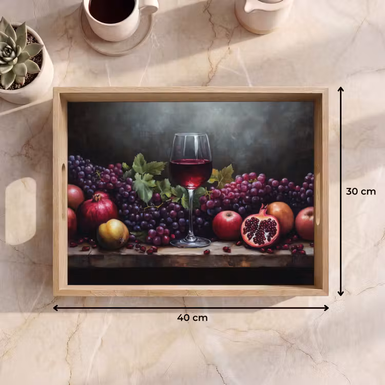 Plateau - Vin - Fruits - Nature morte — 7