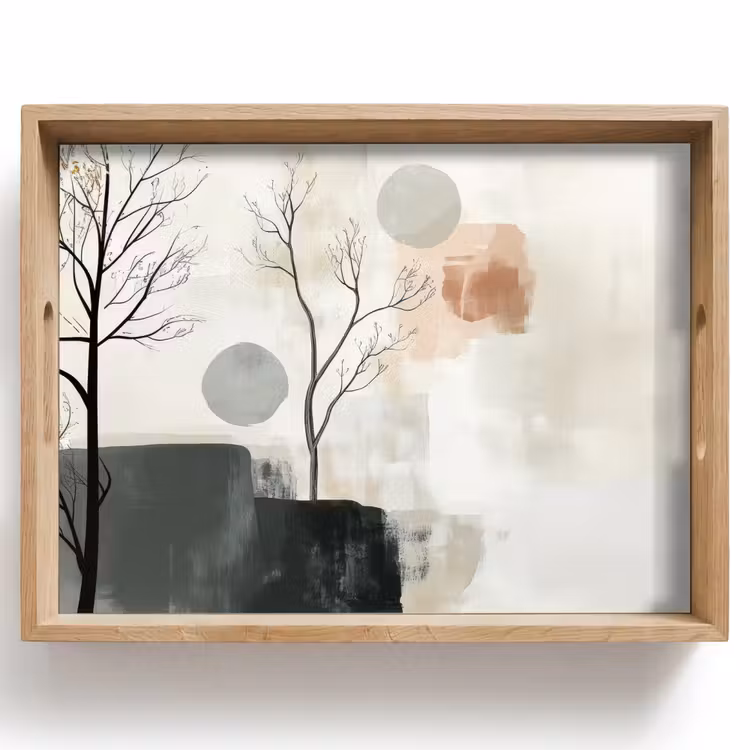 Plateau - Wabi sabi - Beige - Plante — 1