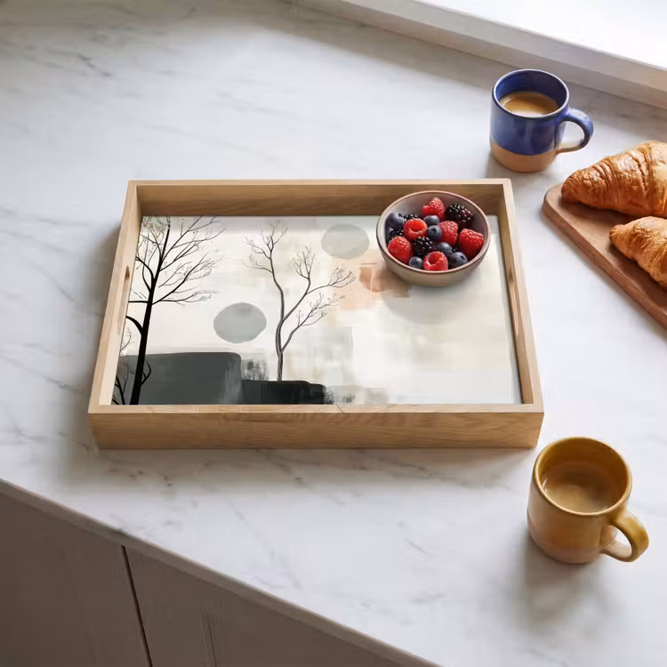 Plateau - Wabi sabi - Beige - Plante — 3