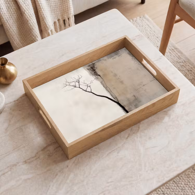 Plateau - Wabi sabi - Plante - Beige — 2