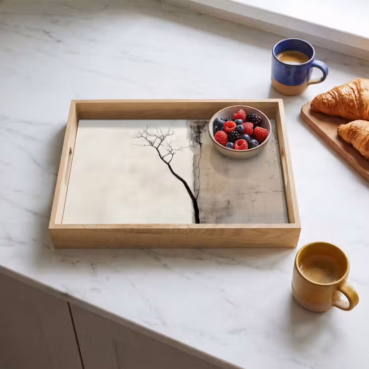 Plateau - Wabi sabi - Plante - Beige — 3
