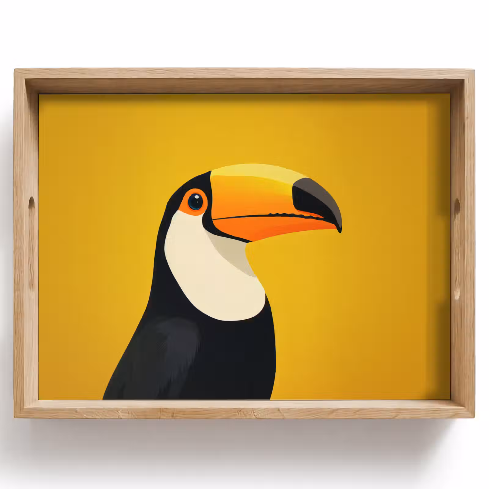 Plateau - Toucan - Minimaliste - Bec - Orange — 1