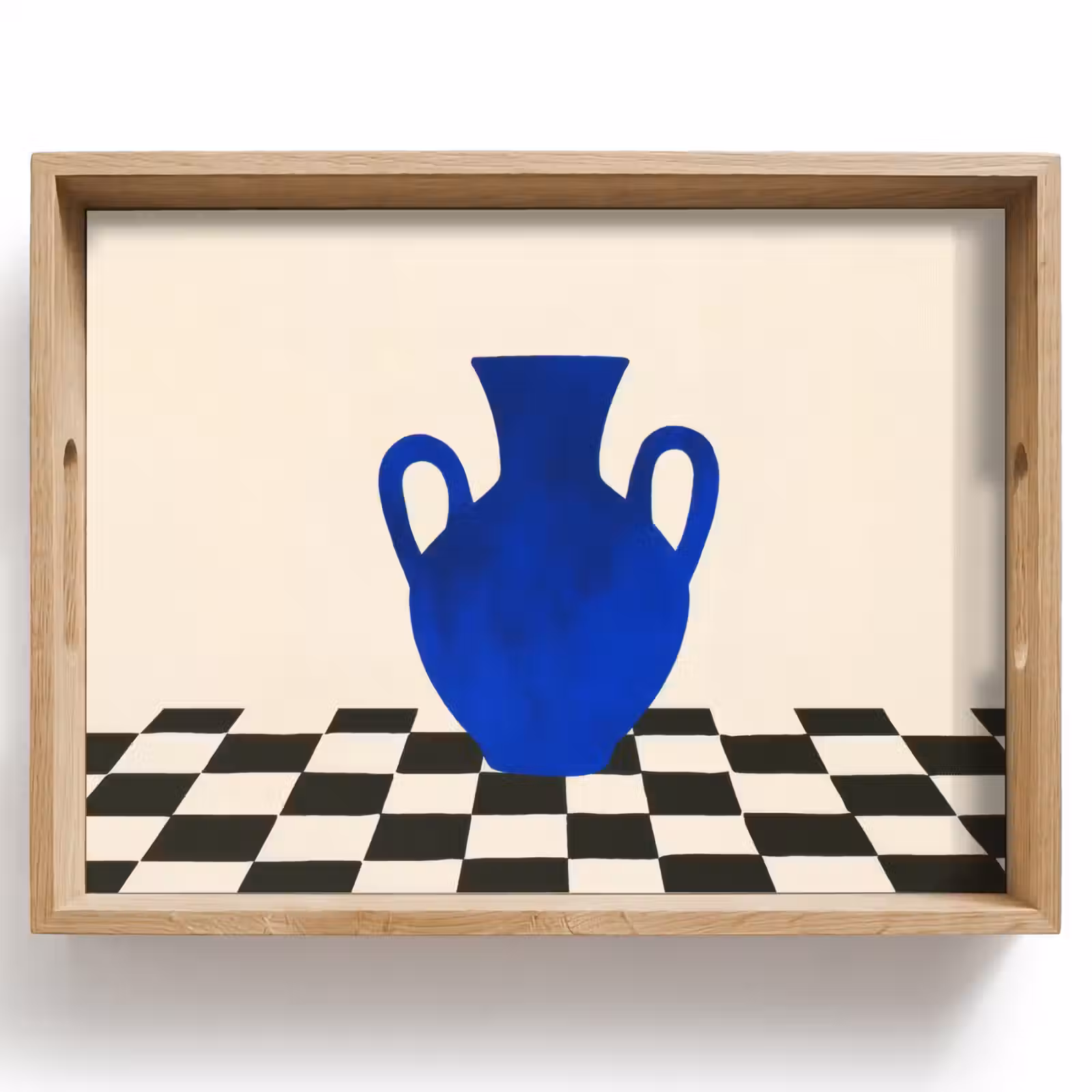 Plateau - Vase - Bleu - Bloqué - Moderne — 1